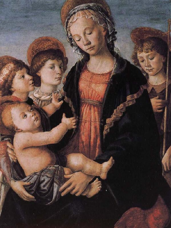 Sandro Botticelli Our Lady of Angels with the two sub Germany oil painting art